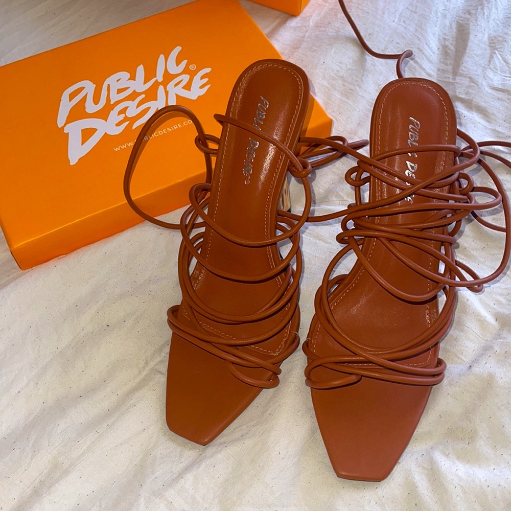 New Public Desire Lace up Heels